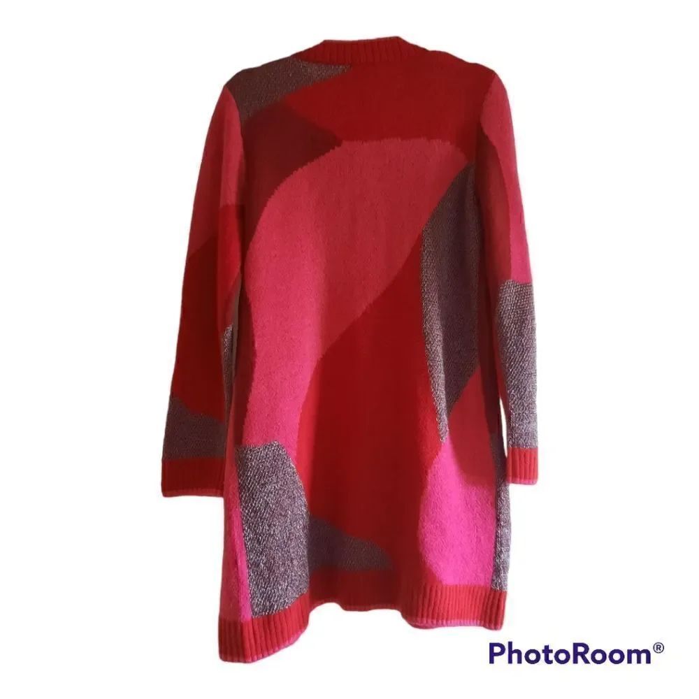 Yest Colorblock Open Front Duster Cardigan - Picture 3 of 4